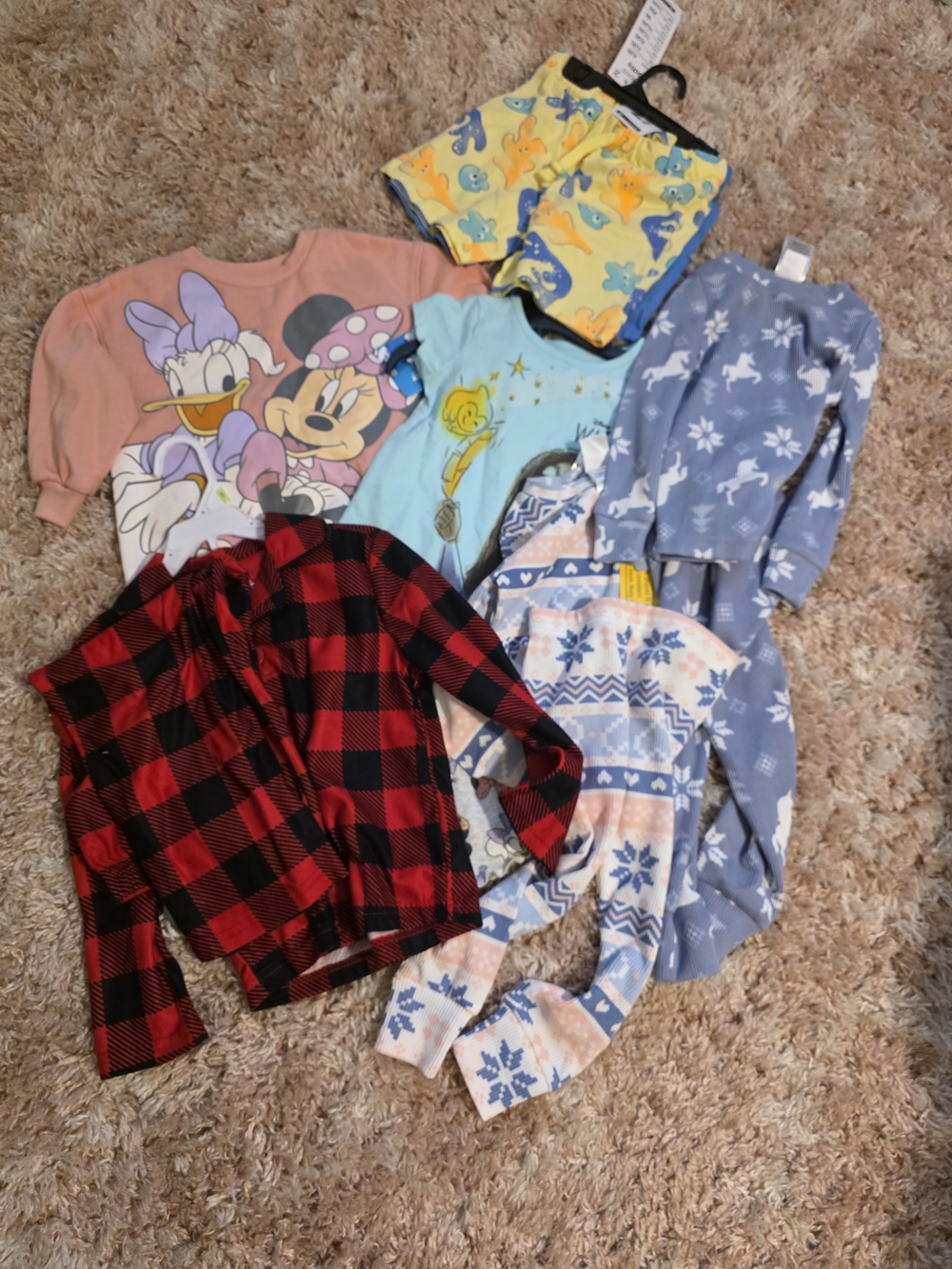 Kids Mixed Pajama Set - Blue, Red, Pink, Yellow, Light Blue